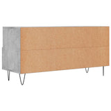 Meuble TV gris béton 102x36x50 cm bois d'ingénierie