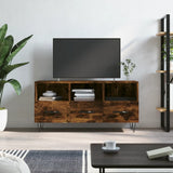 Meuble TV chêne fumé 102x36x50 cm bois d'ingénierie