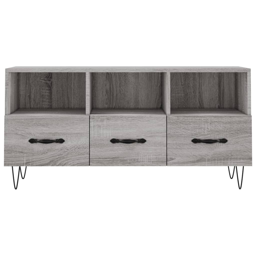 Meuble TV sonoma gris 102x36x50 cm bois d'ingénierie