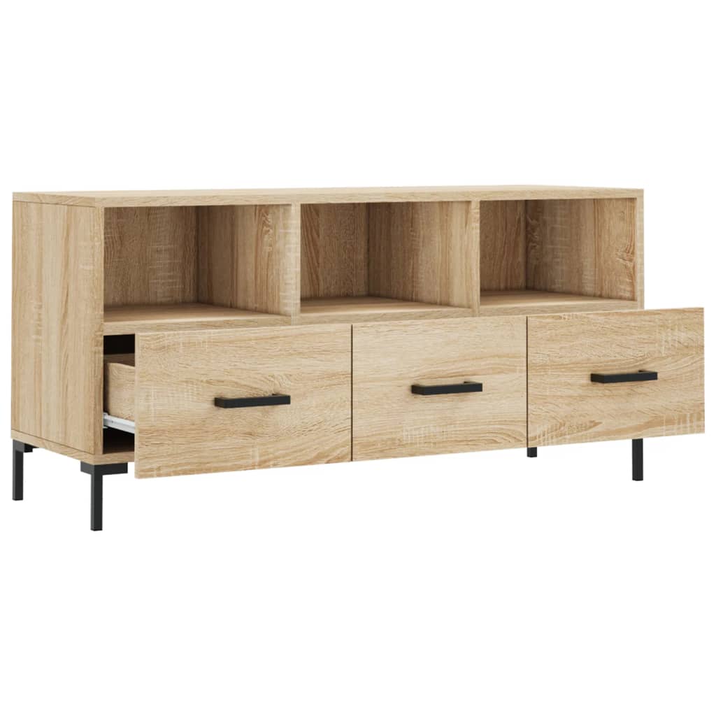 Meuble TV chêne sonoma 102x36x50 cm bois d'ingénierie