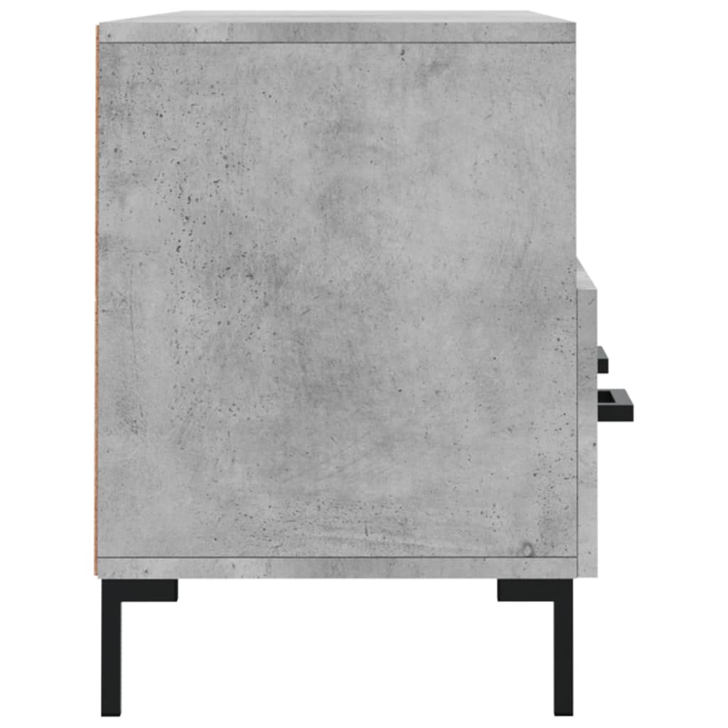 Meuble TV gris béton 102x36x50 cm bois d'ingénierie