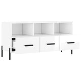 Meuble TV Blanc brillant 102x36x50 cm Bois d'ingénierie