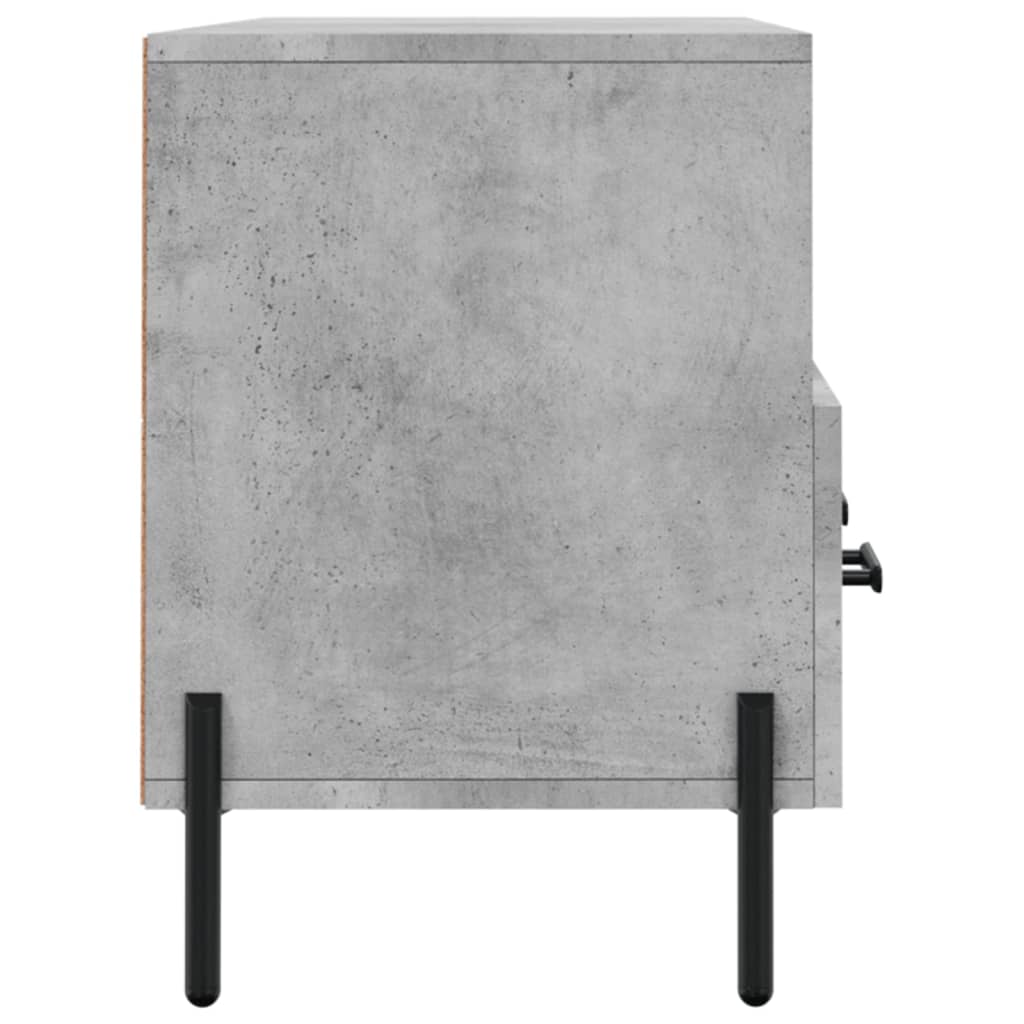 Meuble TV gris béton 102x36x50 cm bois d'ingénierie