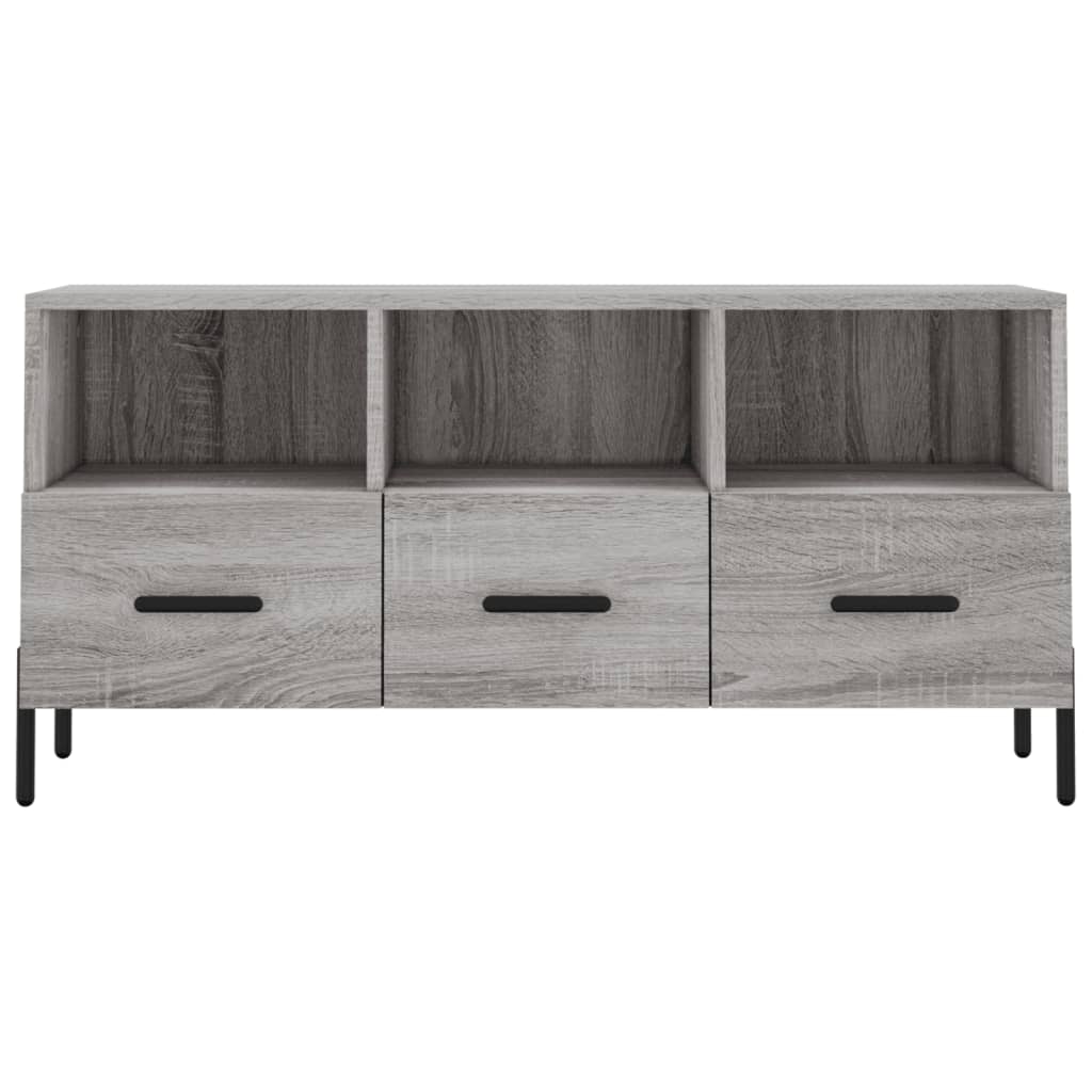 Meuble TV sonoma gris 102x36x50 cm bois d'ingénierie