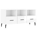 Meuble TV Blanc brillant 102x36x50 cm Bois d'ingénierie