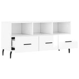 Meuble TV Blanc brillant 102x36x50 cm Bois d'ingénierie