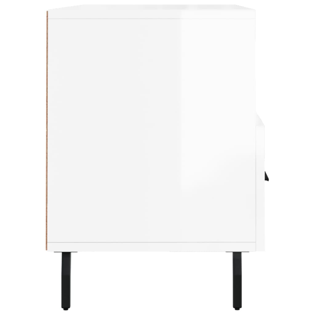 Meuble TV Blanc brillant 102x36x50 cm Bois d'ingénierie