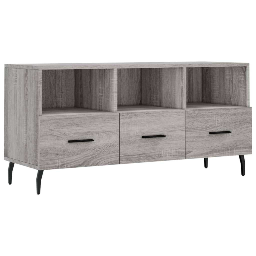 Meuble TV sonoma gris 102x36x50 cm bois d'ingénierie