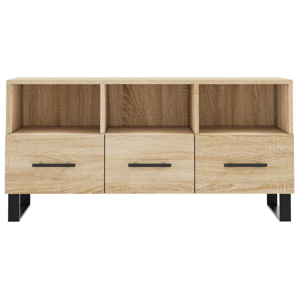 Meuble TV chêne sonoma 102x36x50 cm bois d'ingénierie