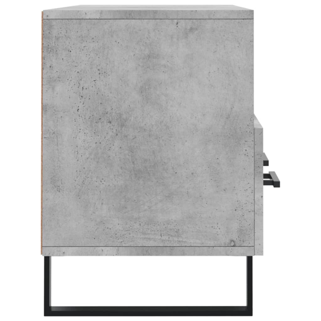 Meuble TV gris béton 102x36x50 cm bois d'ingénierie