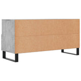 Meuble TV gris béton 102x36x50 cm bois d'ingénierie