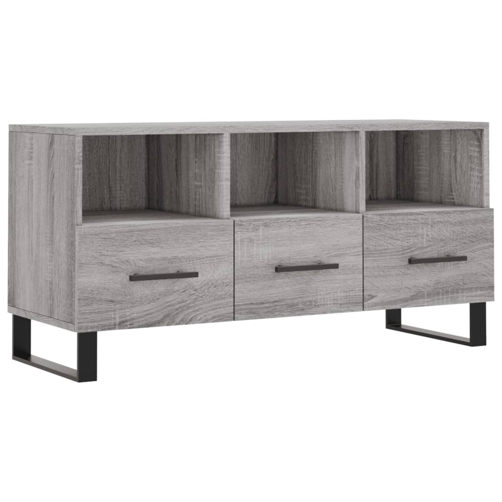 Meuble TV sonoma gris 102x36x50 cm bois d'ingénierie