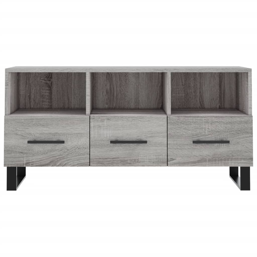 Meuble TV sonoma gris 102x36x50 cm bois d'ingénierie