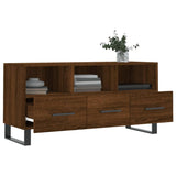 Meuble TV chêne marron 102x36x50 cm bois d'ingénierie