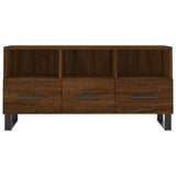 Meuble TV chêne marron 102x36x50 cm bois d'ingénierie