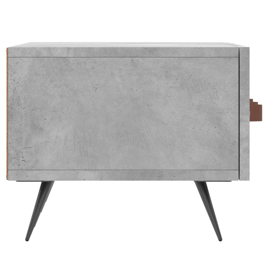 Meuble TV gris béton 150x36x30 cm bois d'ingénierie