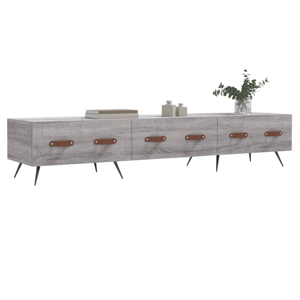 Meuble TV sonoma gris 150x36x30 cm bois d'ingénierie