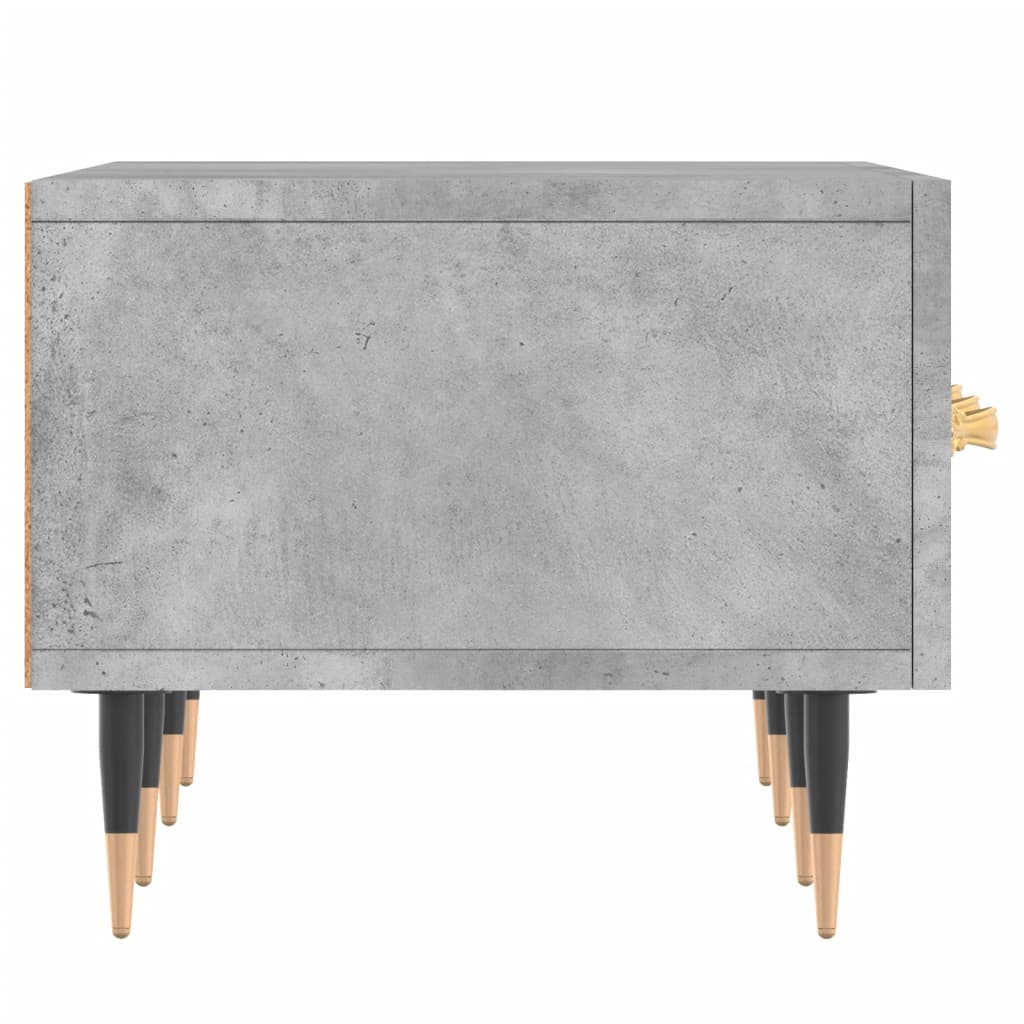 Meuble TV gris béton 150x36x30 cm bois d'ingénierie