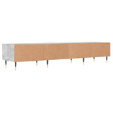 Meuble TV gris béton 150x36x30 cm bois d'ingénierie