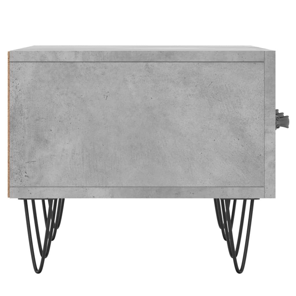 Meuble TV gris béton 150x36x30 cm bois d'ingénierie