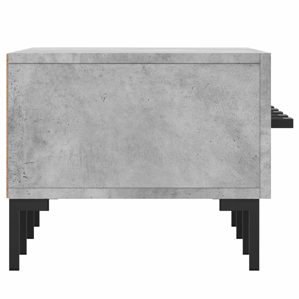 Meuble TV gris béton 150x36x30 cm bois d'ingénierie