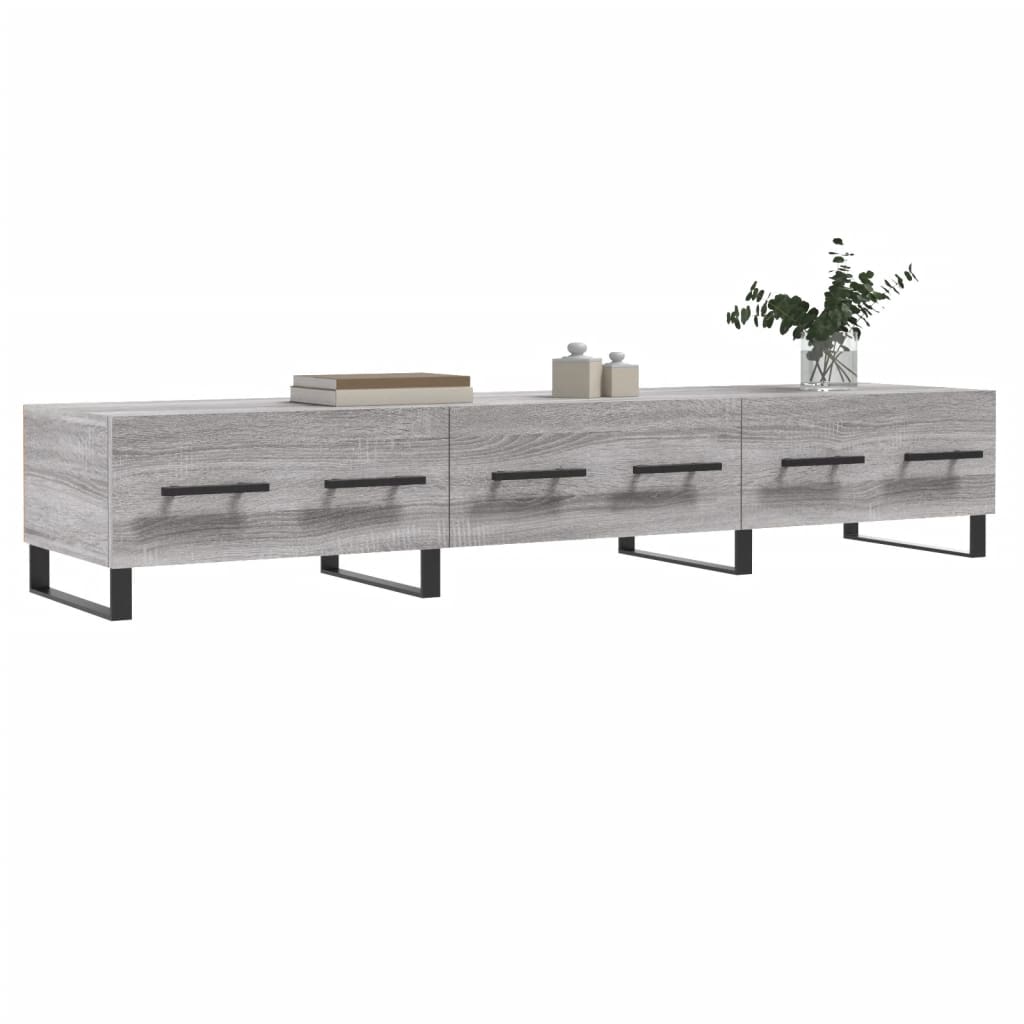 Meuble TV sonoma gris 150x36x30 cm bois d'ingénierie