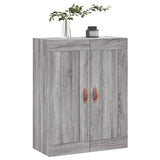 Sonoma gray wall cabinet 69.5x34x90 cm engineered wood