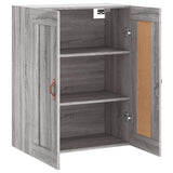 Sonoma gray wall cabinet 69.5x34x90 cm engineered wood