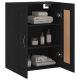 Black wall cabinet 69.5x34x90 cm engineered wood