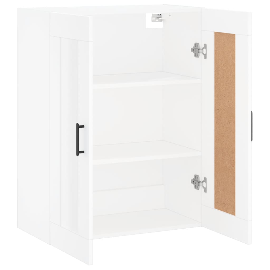 Weißer Wandschrank 69,5x34x90 cm aus Holzwerkstoff