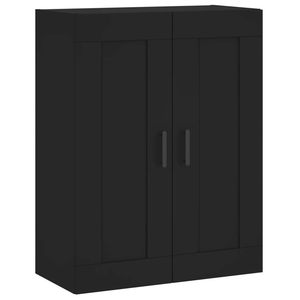 Schwarzer Wandschrank 69,5 x 34 x 90 cm, Holzwerkstoff