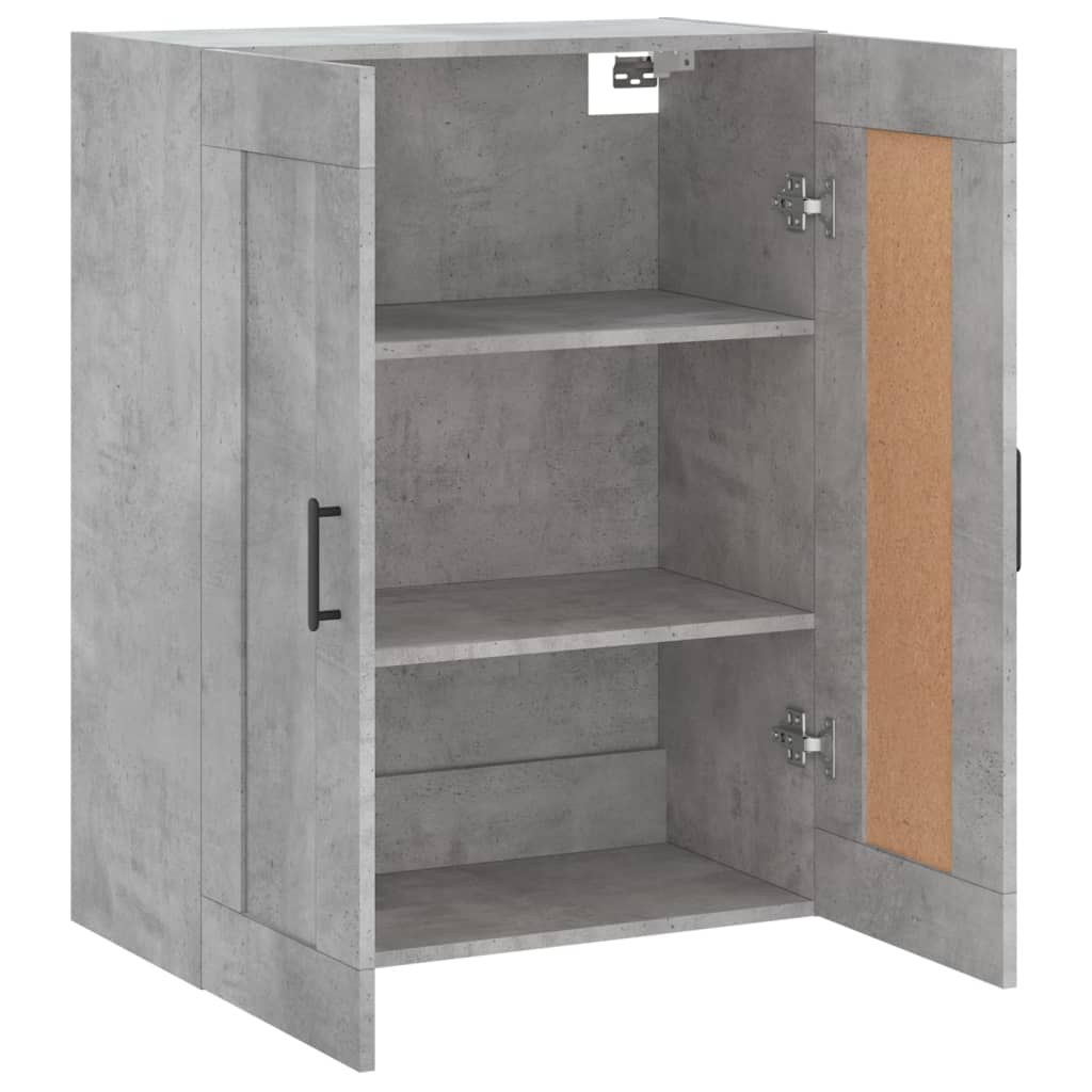 Armoire murale gris béton 69,5x34x90 cm bois d'ingénierie