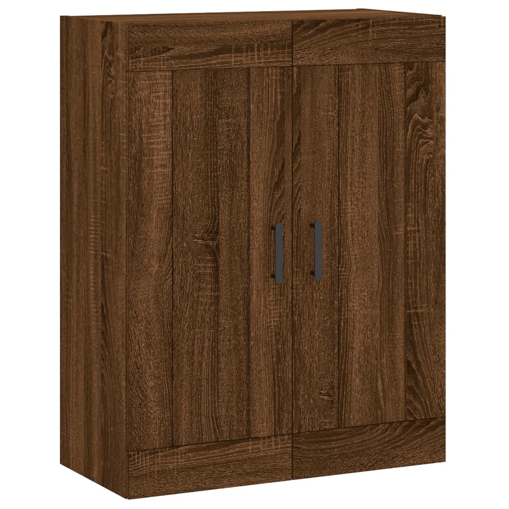 Wandschrank aus brauner Eiche, 69,5 x 34 x 90 cm, Holzwerkstoff