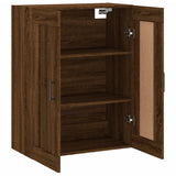 Wandschrank aus brauner Eiche, 69,5 x 34 x 90 cm, Holzwerkstoff