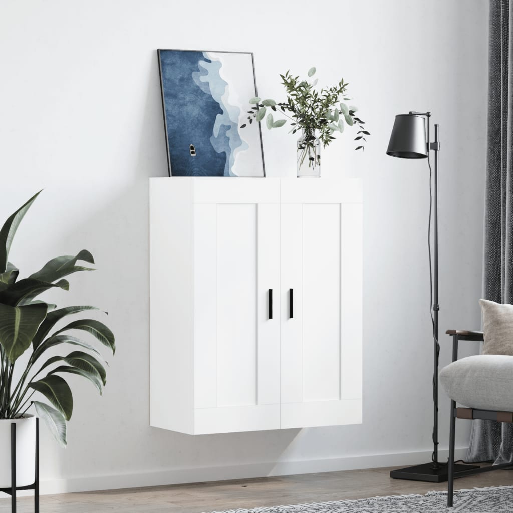 Armoire murale blanc 69,5x34x90 cm bois d'ingénierie