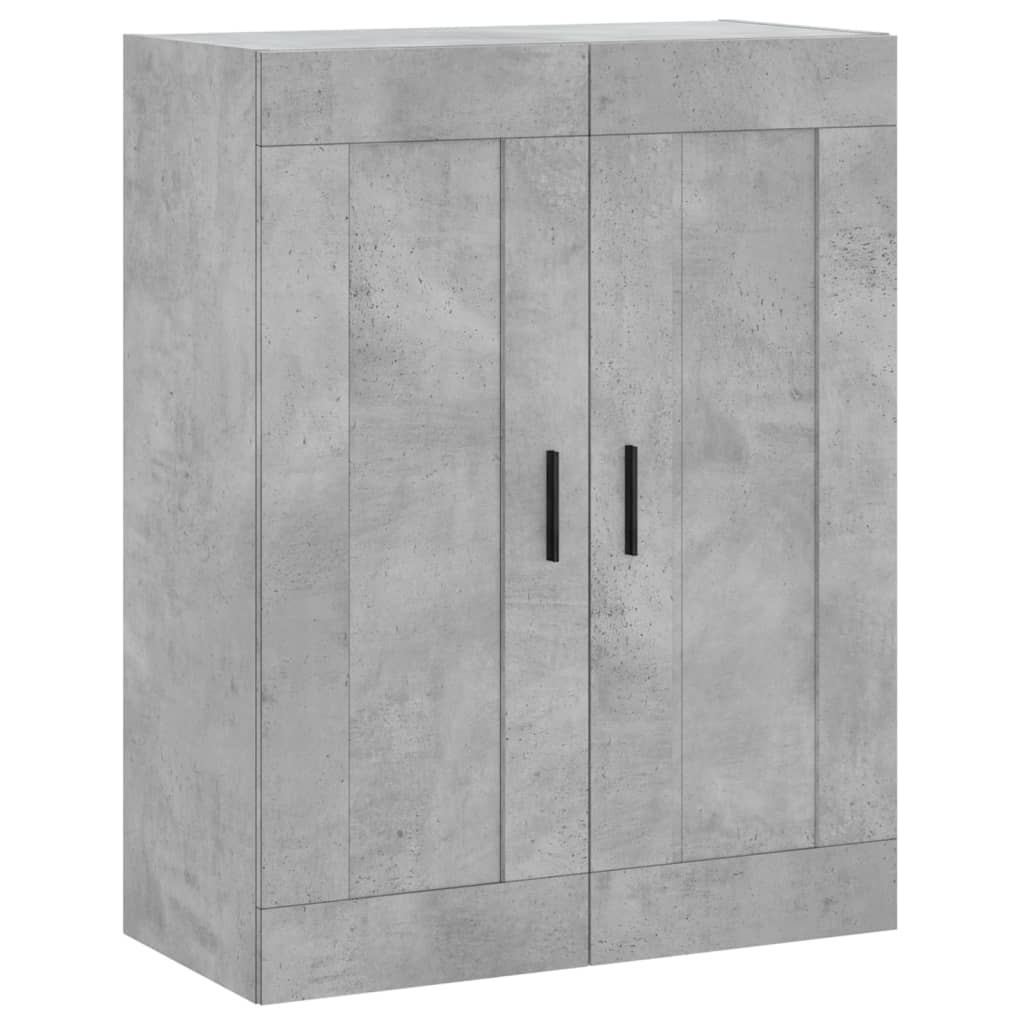 Concrete gray wall cabinet 69.5x34x90 cm engineered wood