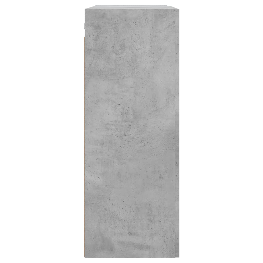 Concrete gray wall cabinet 69.5x34x90 cm engineered wood