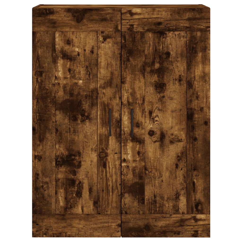 Armoire murale chêne fumé 69,5x34x90 cm bois d'ingénierie