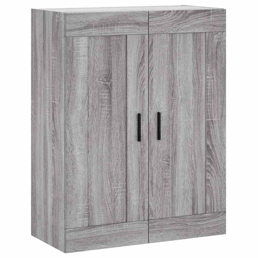 Sonoma grauer Wandschrank 69,5 x 34 x 90 cm, Holzwerkstoff