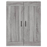 Sonoma grauer Wandschrank 69,5 x 34 x 90 cm, Holzwerkstoff