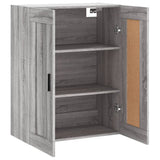 Sonoma gray wall cabinet 69.5x34x90 cm engineered wood