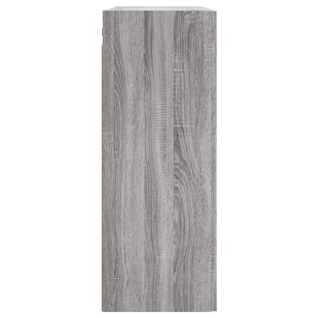 Sonoma grauer Wandschrank 69,5 x 34 x 90 cm, Holzwerkstoff