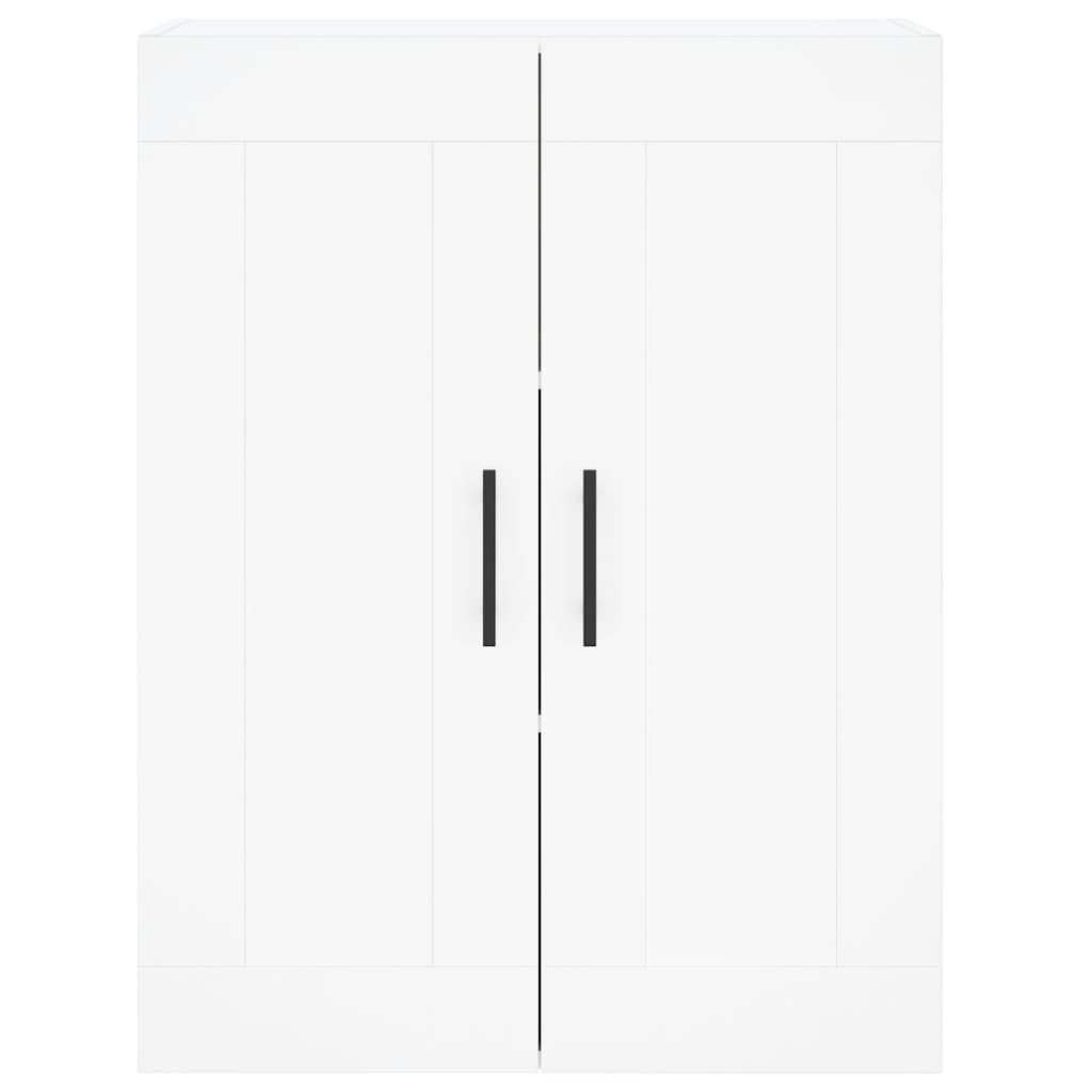 White wall cabinet 69.5x34x90 cm engineered wood