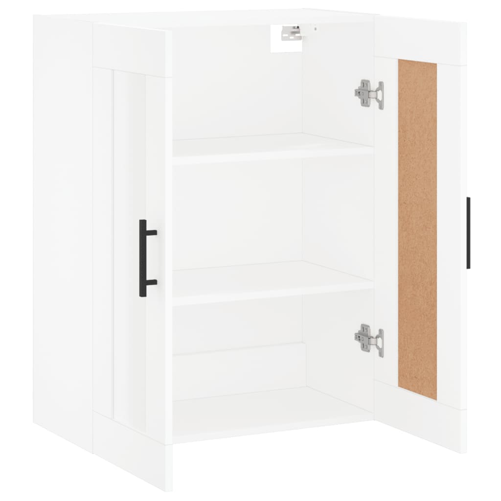 Weißer Wandschrank 69,5x34x90 cm aus Holzwerkstoff