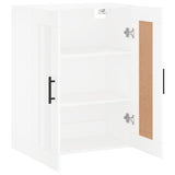 White wall cabinet 69.5x34x90 cm engineered wood