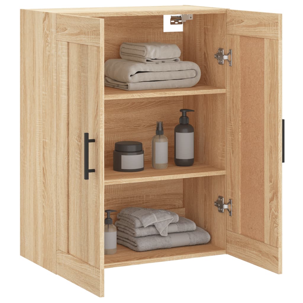 Wandschrank aus Sonoma-Eiche, 69,5 x 34 x 90 cm, Holzwerkstoff