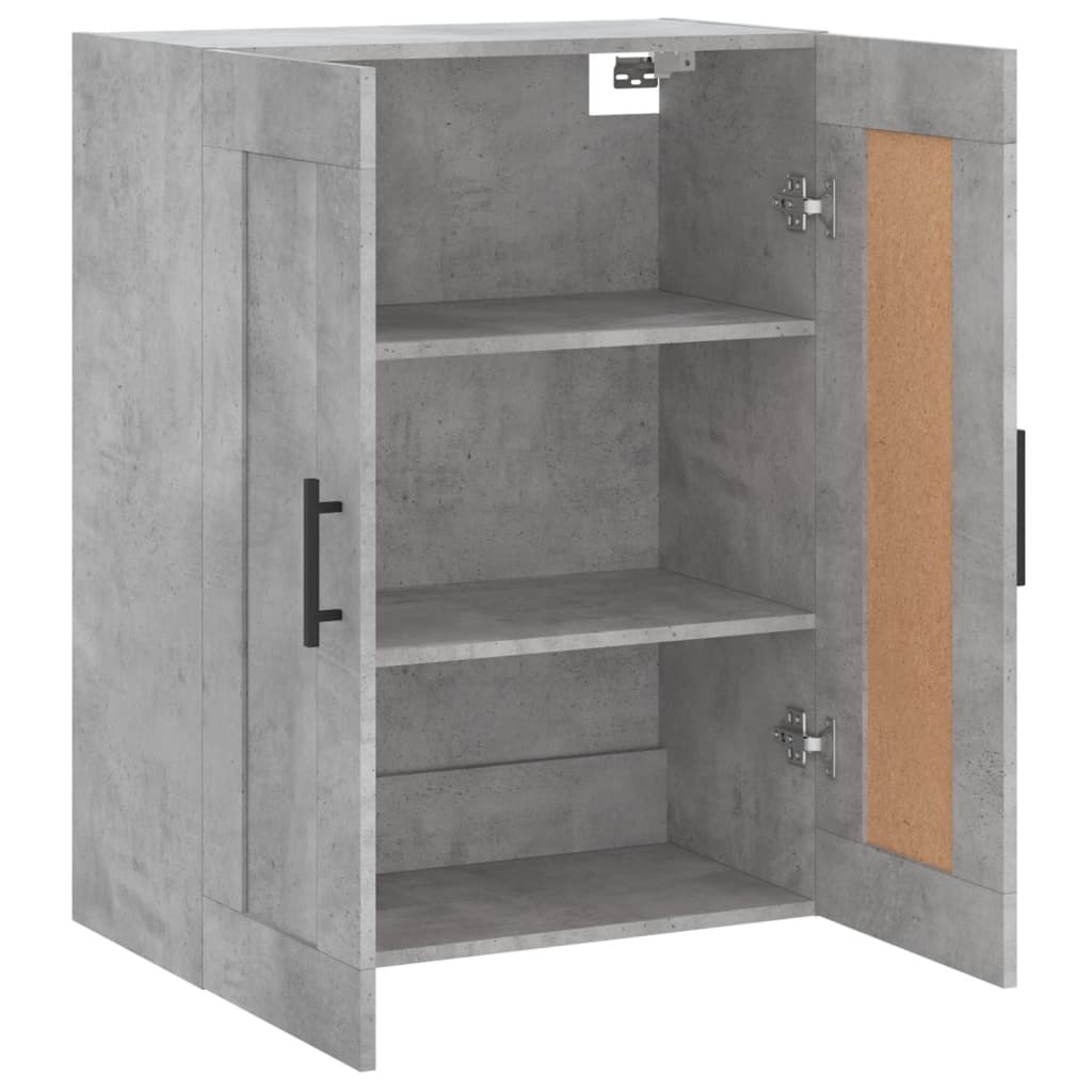 Concrete gray wall cabinet 69.5x34x90 cm engineered wood