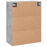 Betongrauer Wandschrank 69,5 x 34 x 90 cm, Holzwerkstoff