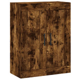 Wall cabinet smoked oak 69.5x34x90 cm engineered wood