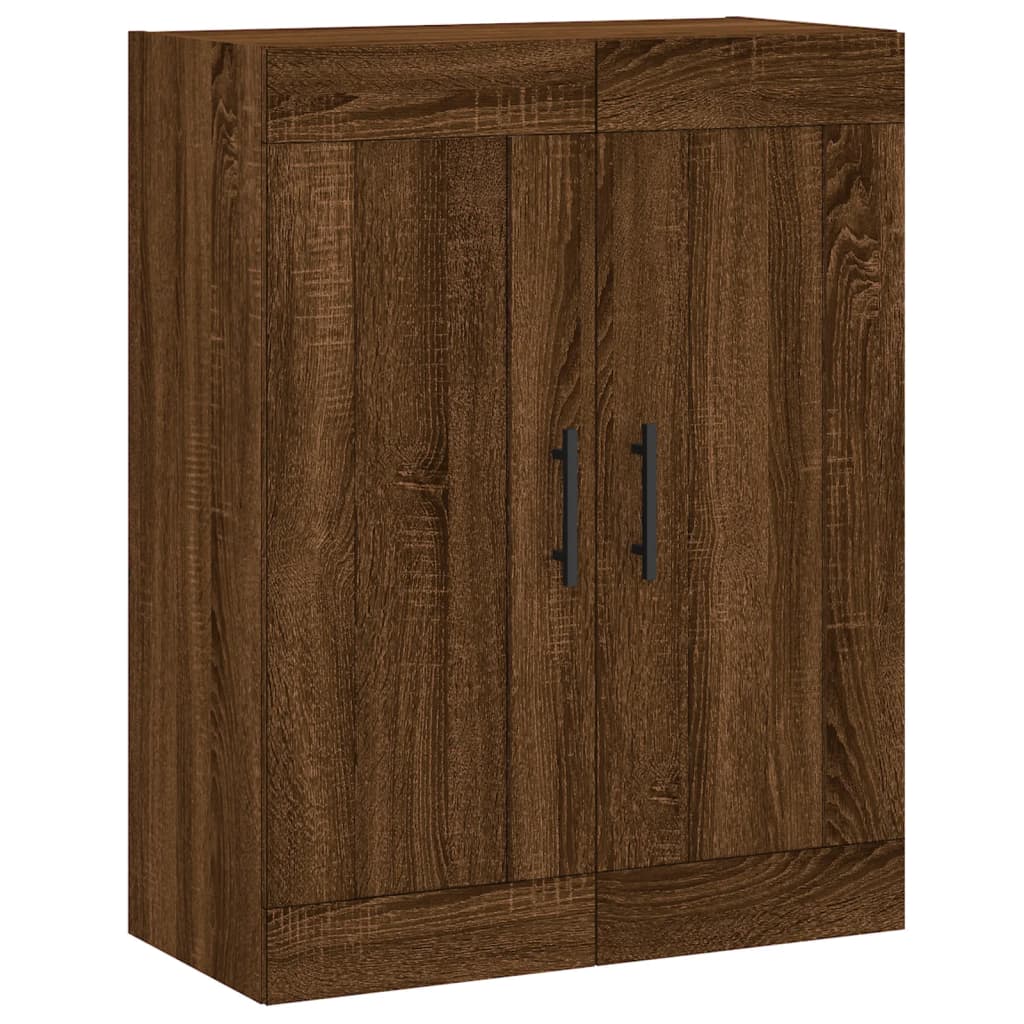 Wandschrank aus brauner Eiche, 69,5 x 34 x 90 cm, Holzwerkstoff